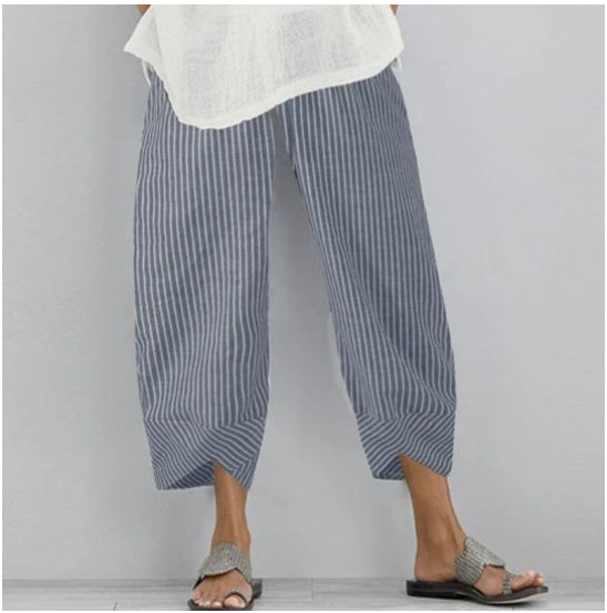 Boho Print Elastic Waist Pants by Greta 
