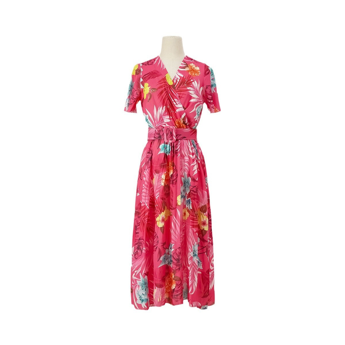 Vibrant Floral Greta  Summer Midi Dress