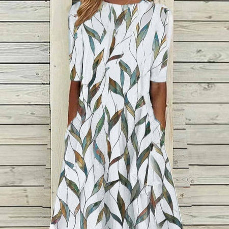 Pinterest-Inspired Greta  3D Print Midi Dress