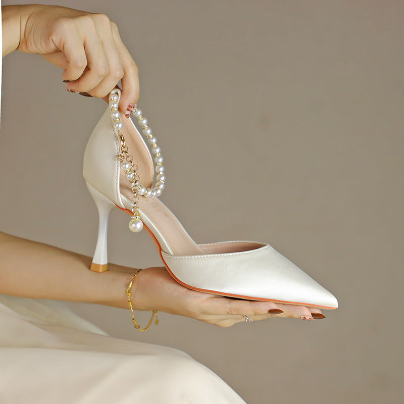 Elegant Greta  Satin Tassel Stiletto Heels