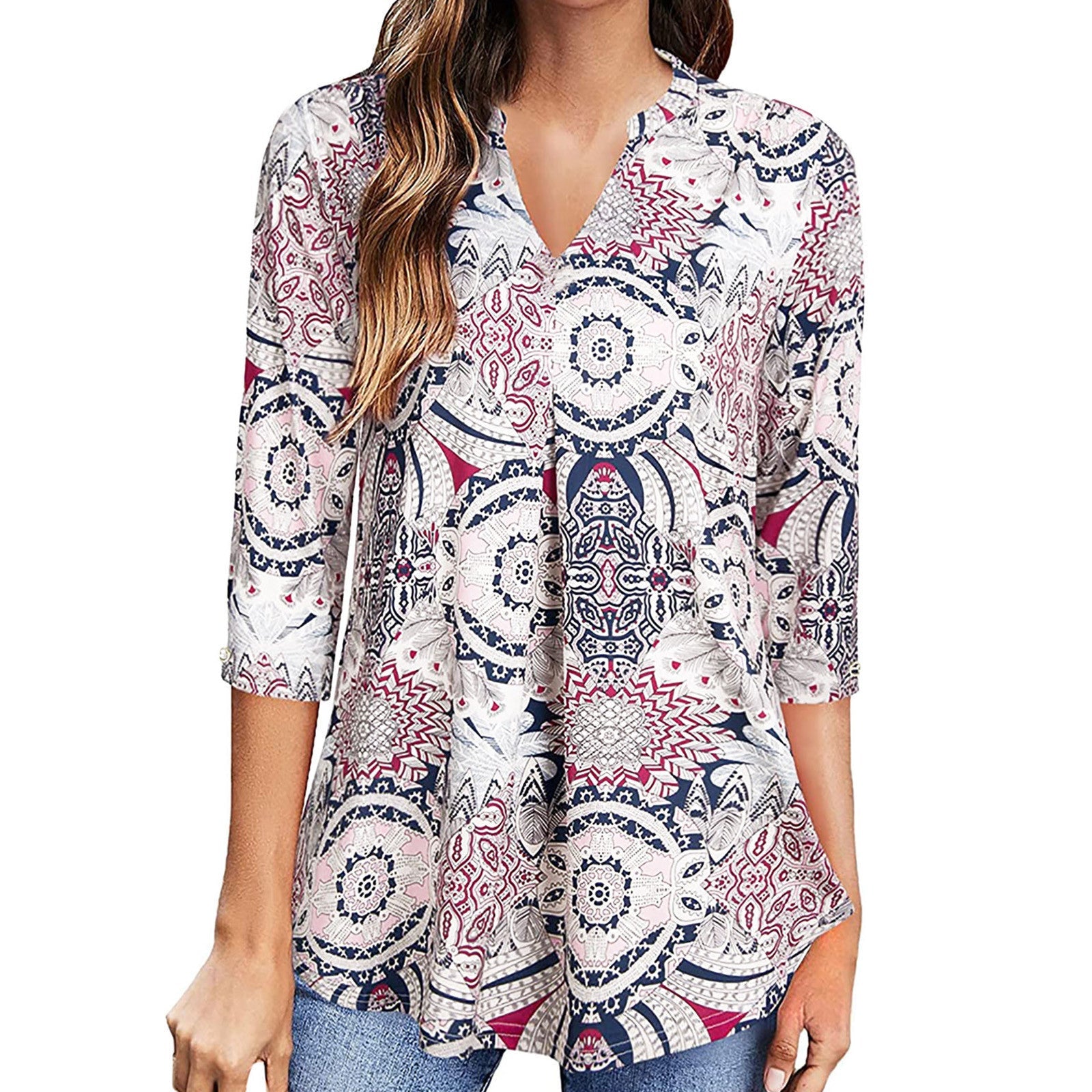 Floral V-Neck Top by Greta 