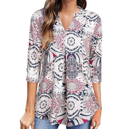 Floral V-Neck Top by Greta 