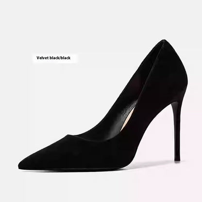 Elegant Greta  Leather Stiletto Heels