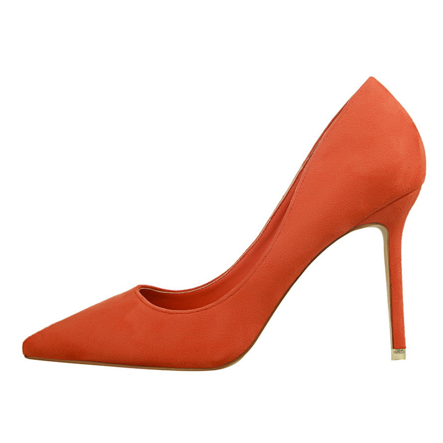 Chic Suede Pointed Heels by Greta 
