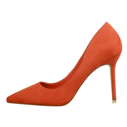 Chic Suede Pointed Heels by Greta 