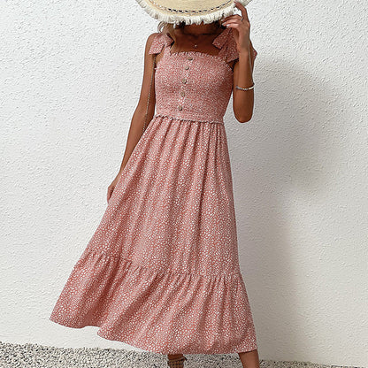 Floral Midi Backless Dress by Greta 