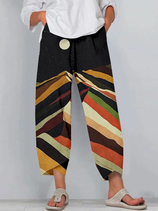 Artful Linen Greta  3D Pattern Pants
