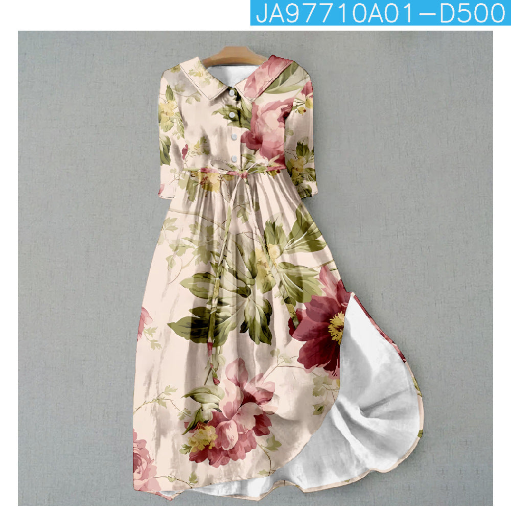 Elegant Floral Greta  Summer Dress