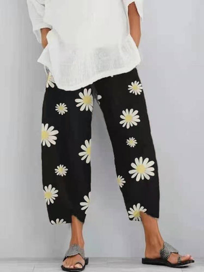 Daisy Print Harem Pants by Greta 