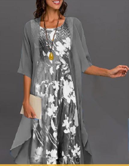 Elegant Chiffon Two-Piece Dress Set by Greta 