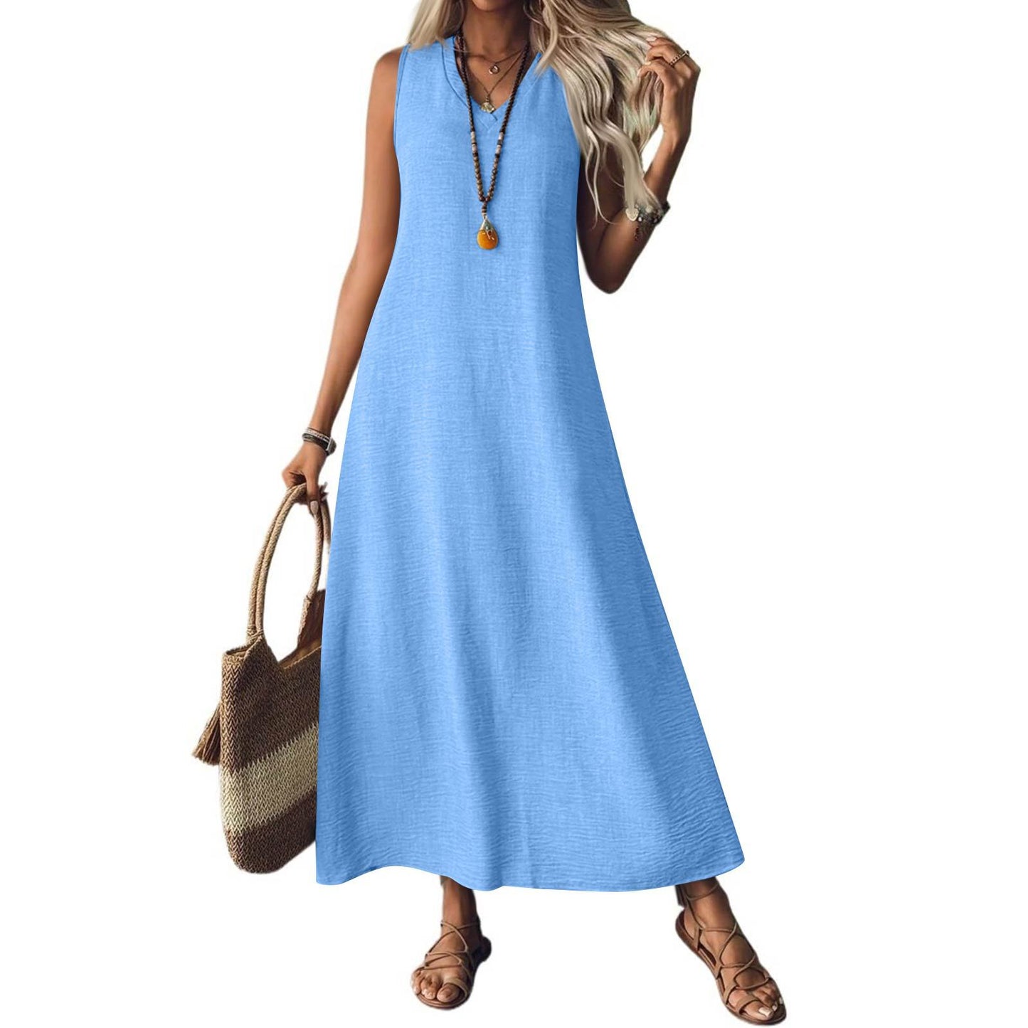 Chic Hemp Sleeveless Dress Greta 