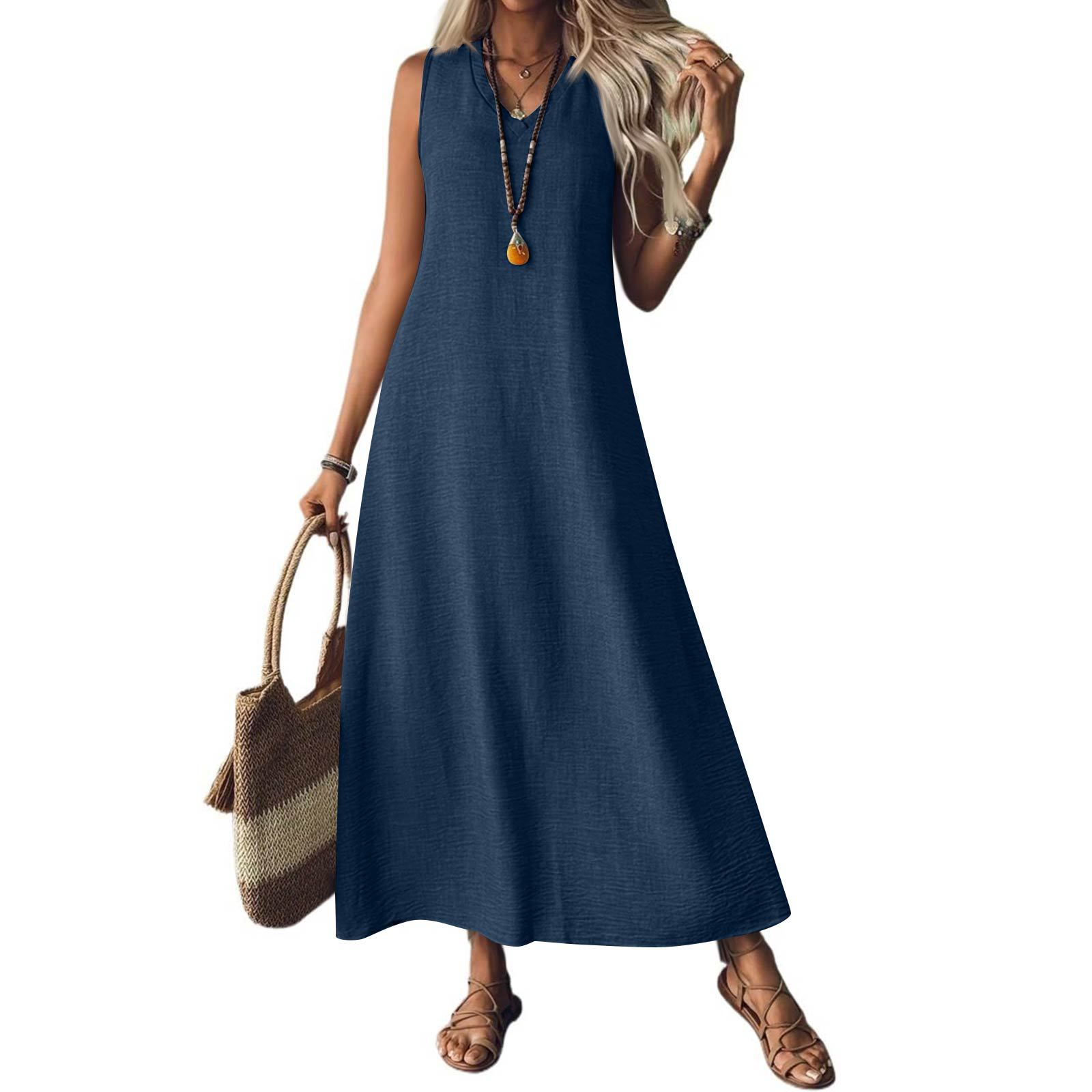 Chic Hemp Sleeveless Dress Greta 