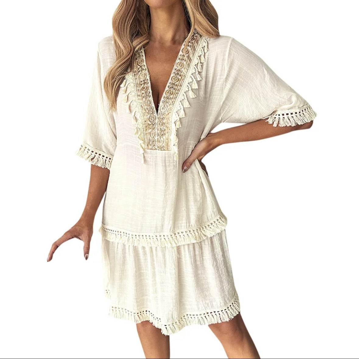 Chic V-Neck Summer Dress Greta 
