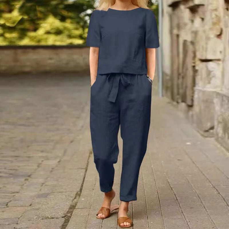 Vintage Linen Set by Greta  - Summer Capri Outfit