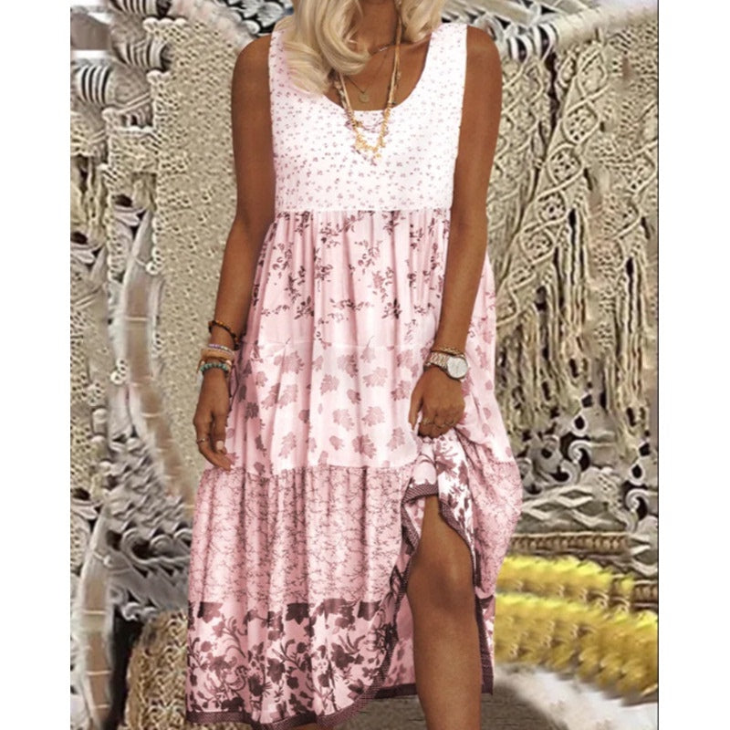 Boho Print Sleeveless Dress by Greta 