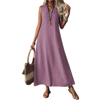 Chic Hemp Sleeveless Dress Greta 