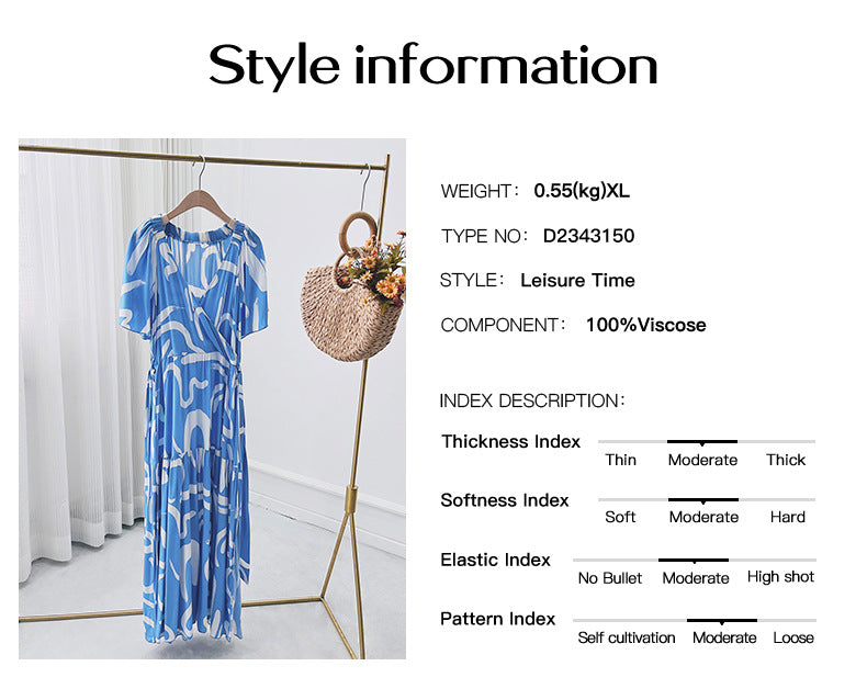 Chic Geometric Greta  Short Sleeve Midi Dress