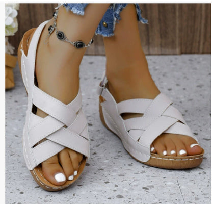 Chic Wedge Platform Sandals by Greta 