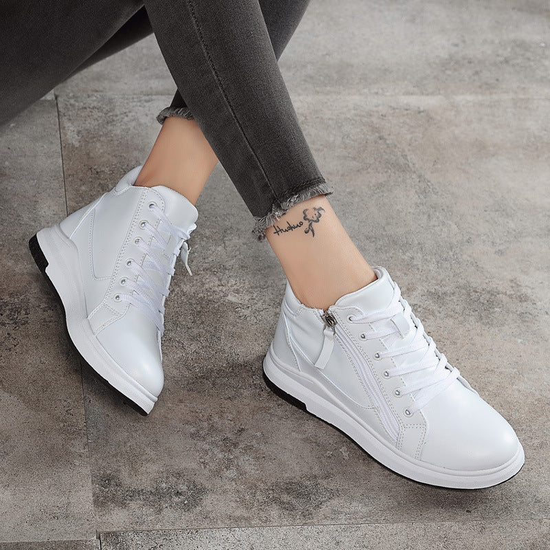 Sleek Leather Sneakers Greta  Board Shoes