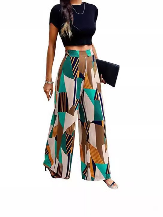 Vibrant Printed Greta  Bootcut Pants