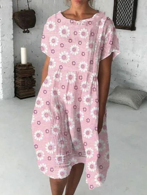 Floral Cotton Blend Dress Greta  Summer