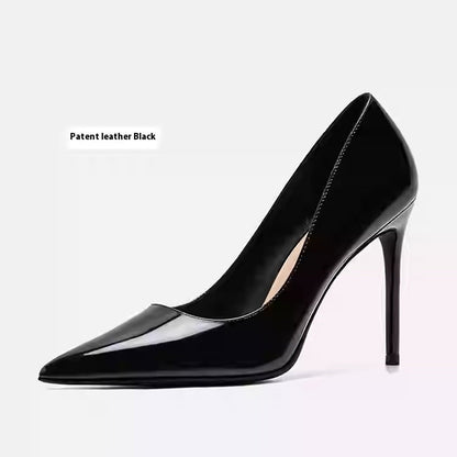 Elegant Greta  Leather Stiletto Heels