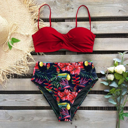 Floral High Waist Bikini by Greta 