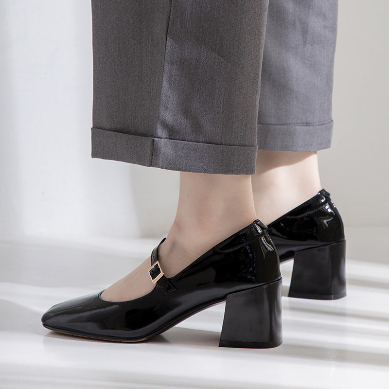 Elegant Patent Leather Heels by Greta 