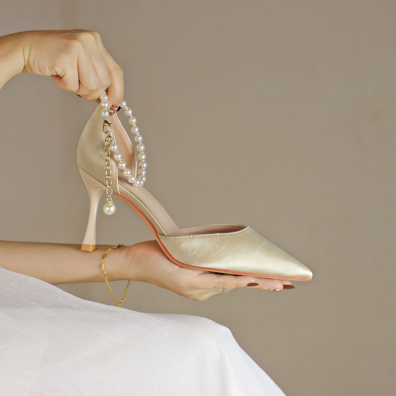 Elegant Greta  Satin Tassel Stiletto Heels