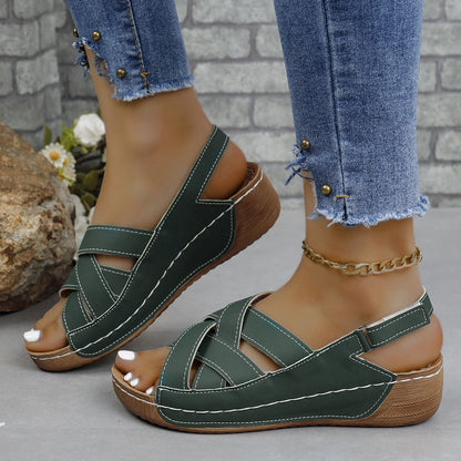 Chic Wedge Platform Sandals by Greta 
