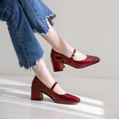 Elegant Patent Leather Heels by Greta 