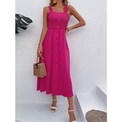 Chic Rose High Waist Dress by Greta 