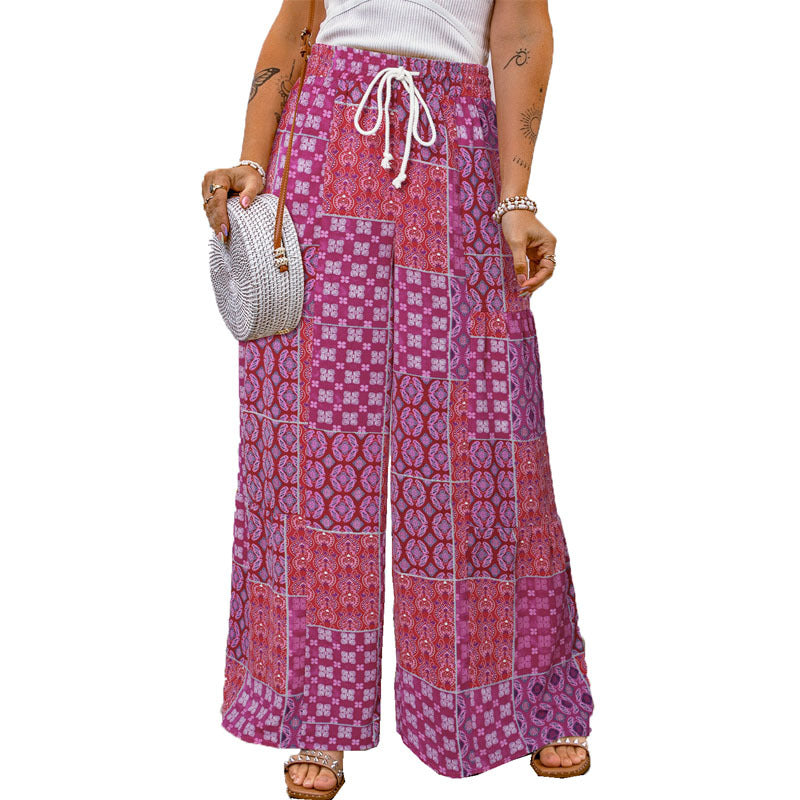 Boho Floral Greta  Wide Leg Pants