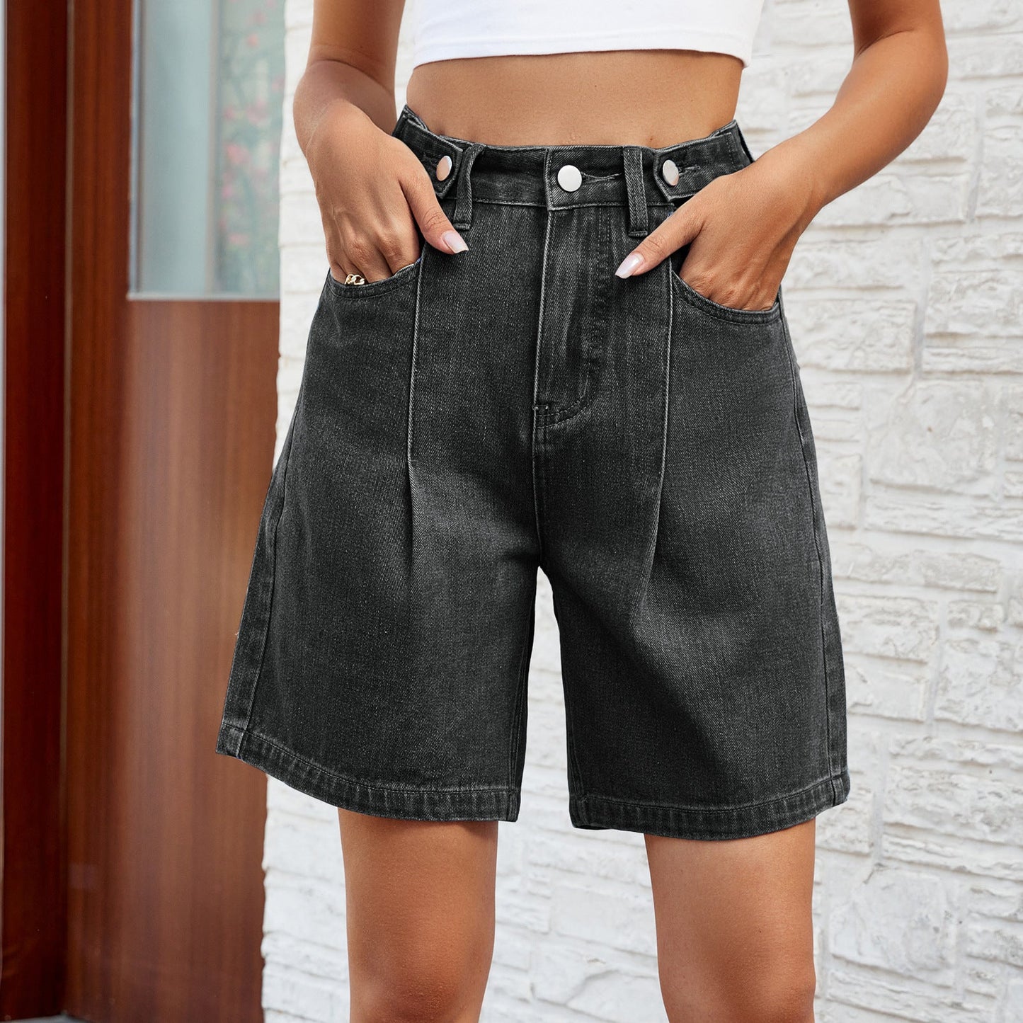 Adjustable Waist Denim Shorts Greta  Women’s