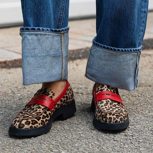 Chic Leopard Low Heel Shoes by Greta 