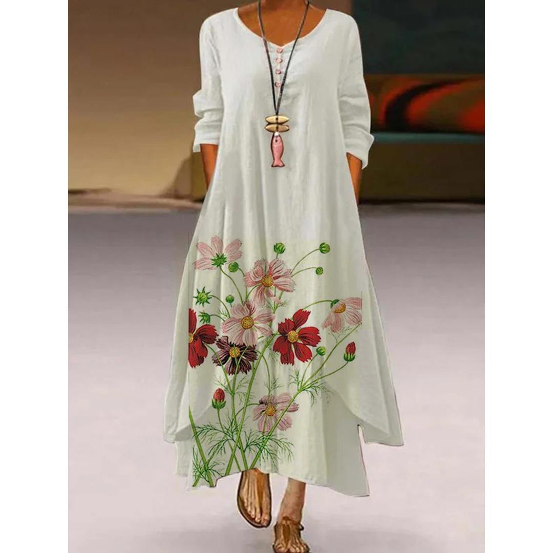 Artistic Floral Swing Dress by Greta 