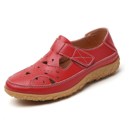 Hollowed Comfort Flat Sandals by Greta 