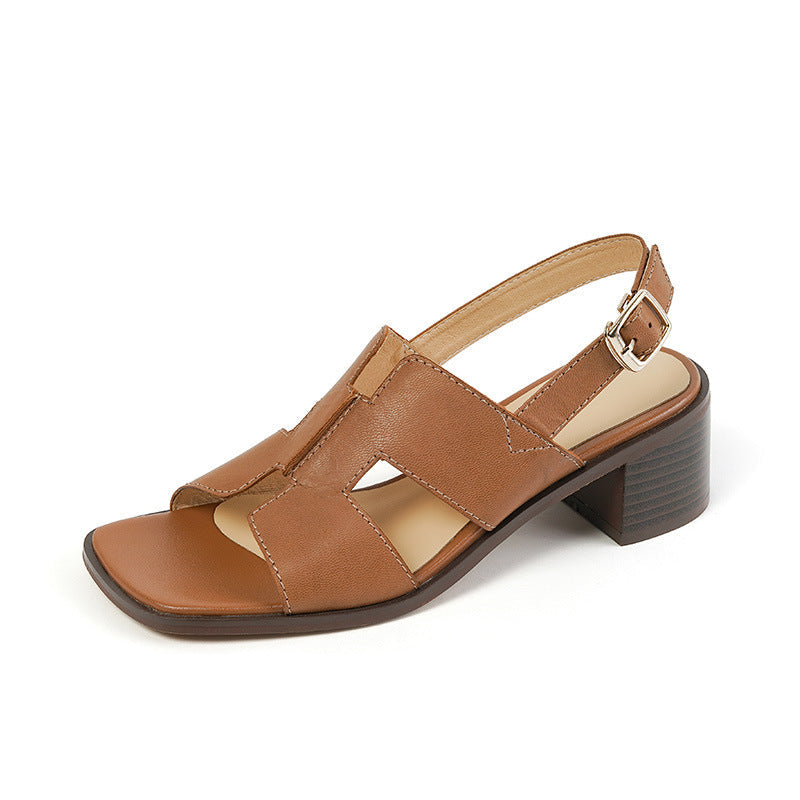 Chic Chunky Heel Sandals by Greta 