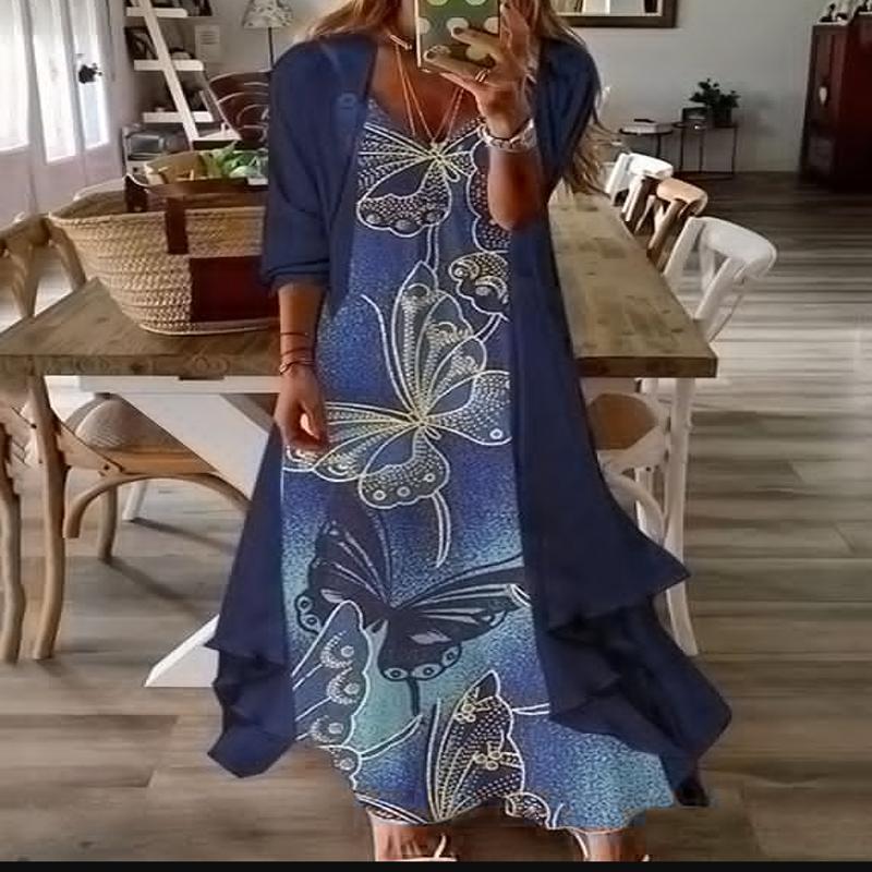 Floral Swing Greta  Summer Suspender Dress