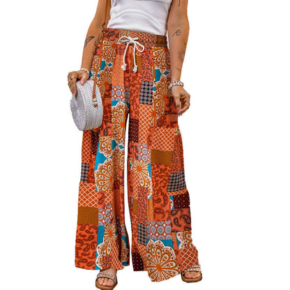 Boho Floral Greta  Wide Leg Pants