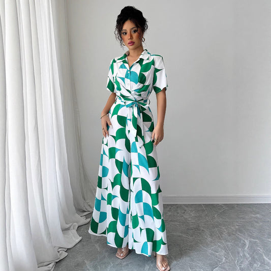 Chic Green Greta  Wide Leg Jumpsuit