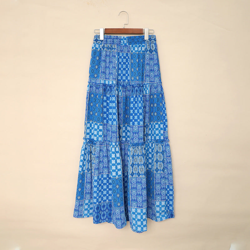 Bohemian Print Greta  Maxi Skirt