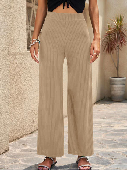 Stretch Wide-Leg Pants by Greta 