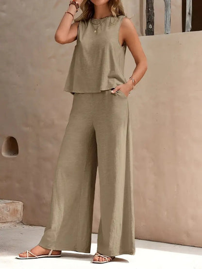 Elegant Loose Cotton Set by Greta 