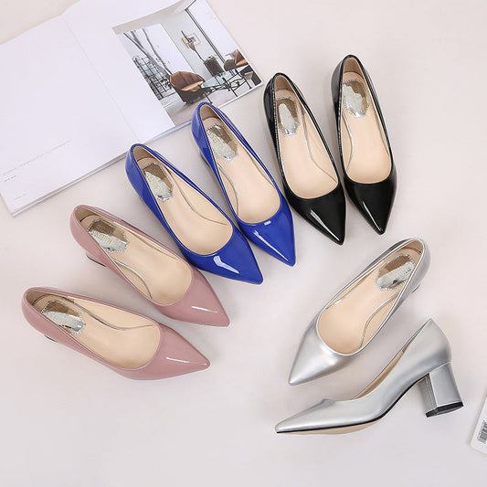 Chic Pointed Chunky Heels by Greta 