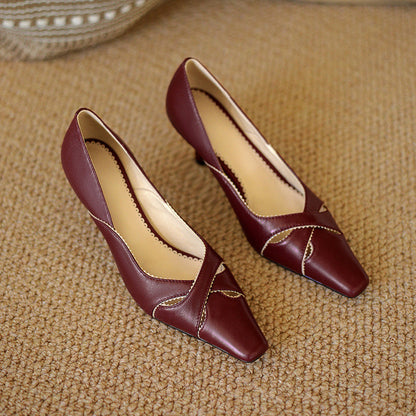 Elegant Leather Heels by Greta 