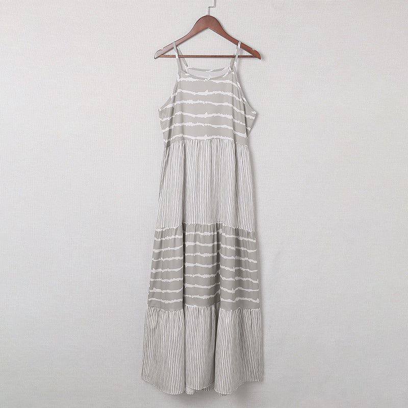 Striped Halter Maxi Dress Greta 