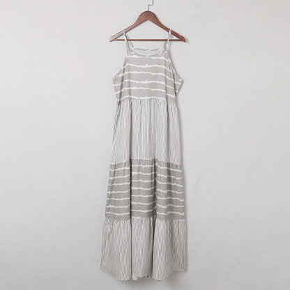 Striped Halter Maxi Dress Greta 
