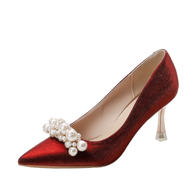 Elegant Greta  Rhinestone Wedding Heels
