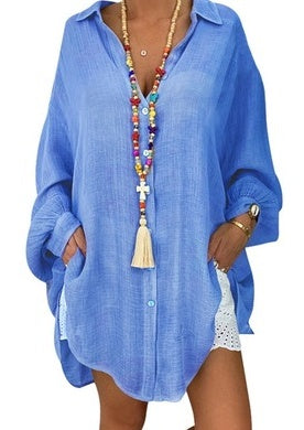 Relaxed Cotton Shirt Greta  Pinterest-Inspired